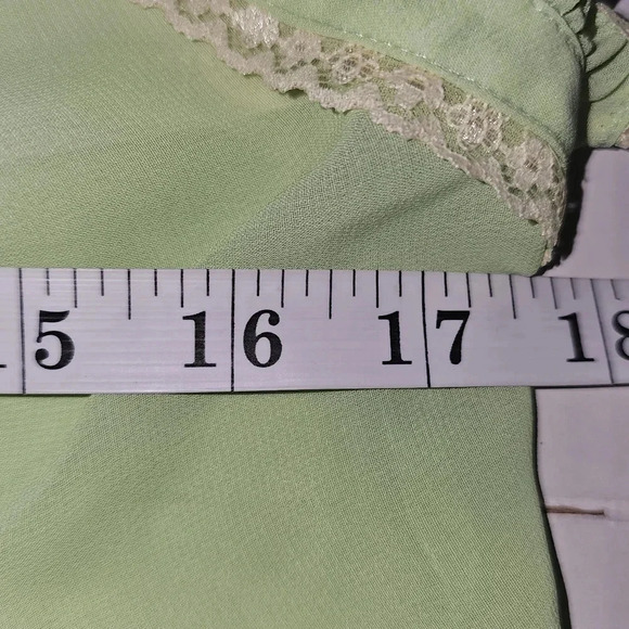 Sheer Lime Green Lingerie Ruffle Hem/ Bust SZ M by‎ Delicates Romantic,Fairycore - Picture 10 of 15